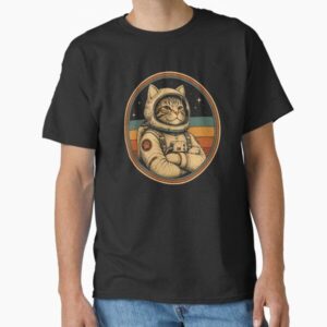 Retro Cat Astronaut Space Adventure Vintage Cosmic Explorer