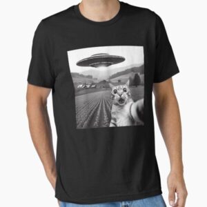 Cat Selfie With Alien UFO Cute Cat Gifts