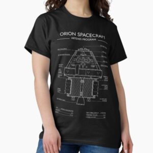 Orion Spacecraft. Artemis Program (White Stencil-No Background)