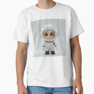 Cute Little Astronaut Character in a White Space Suit Minimal 3D Design