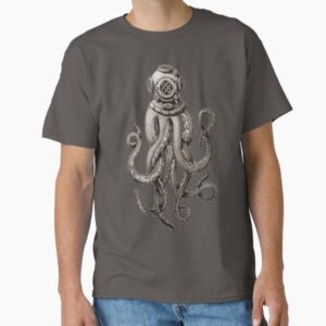 Strange Vintage SCUBA Diving Octopus Kraken T-shirts and Gifts