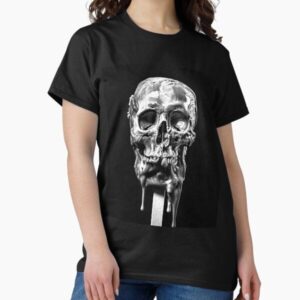 Melting Metallic Skull Dark Gothic Horror Art